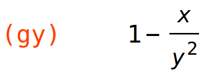 (gy)	1-x/y^2